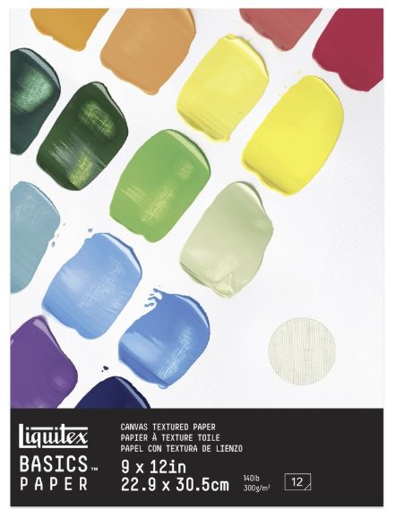 Liquitex Basics Canvas Textured Paper 9x12" 12Sheet