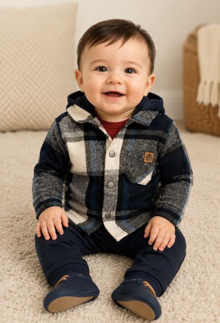 MID Navy Hooded Shacket