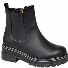 Vangelo Black Side Zip Boot