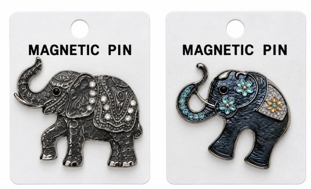 Magnetic Brooch - Elephant