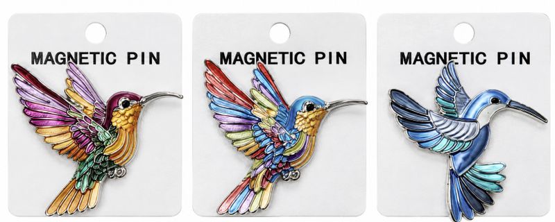 Magnetic Brooch - Hummingbird