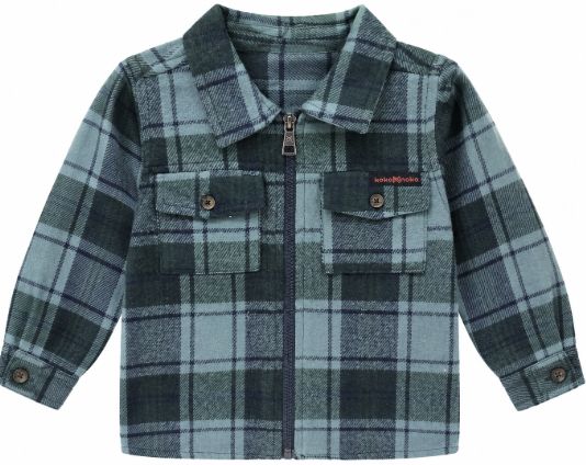 KN Plaid Zip Shacket