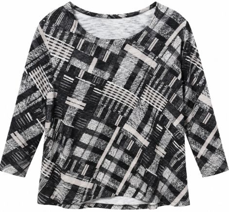 Moffi Glitch Plaid Top