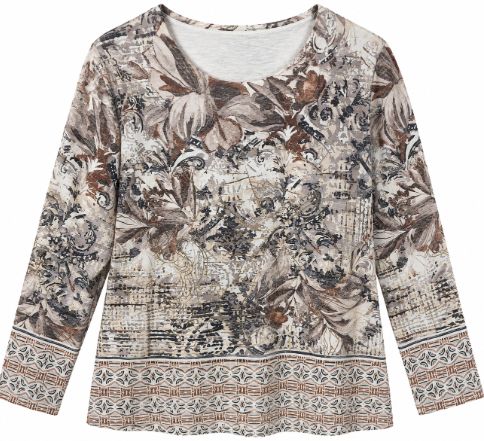 Moffi Metallic Print Sweater