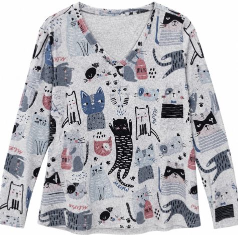 Creation Grey Cat Top