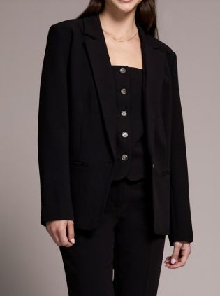Tribal Lined Black Blazer