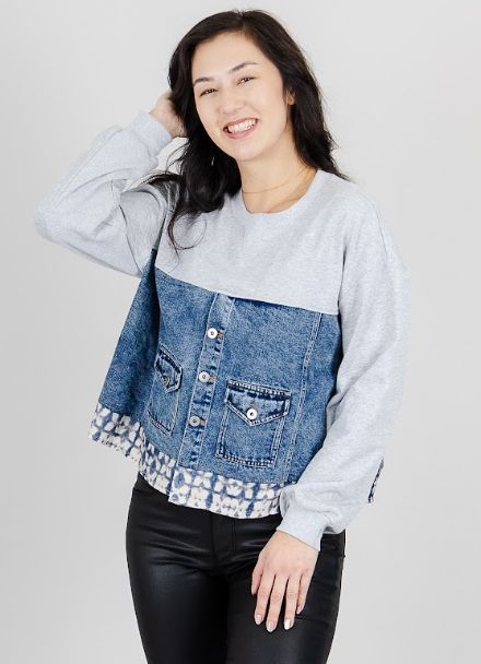 Funsport Denim Mix Top