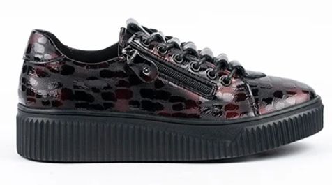 LE Burgundy Gloss Print Shoe