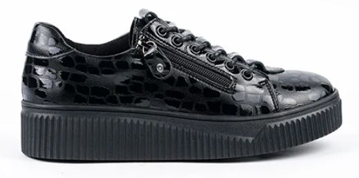 LE Black Gloss Print Shoe