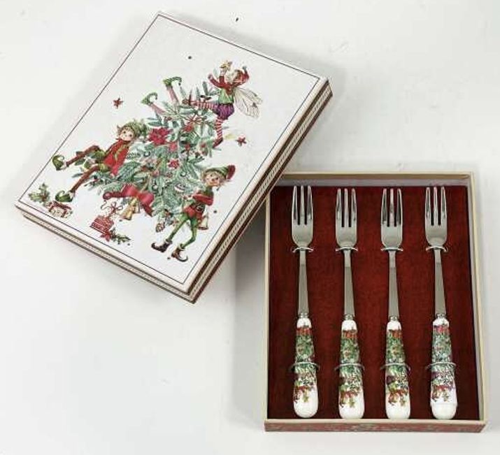 Boxed Fork Set Christmas Elf