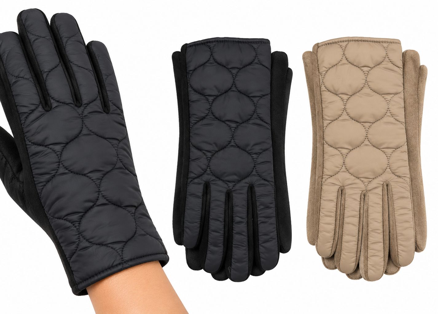 Soft Feel Puffer Gloves