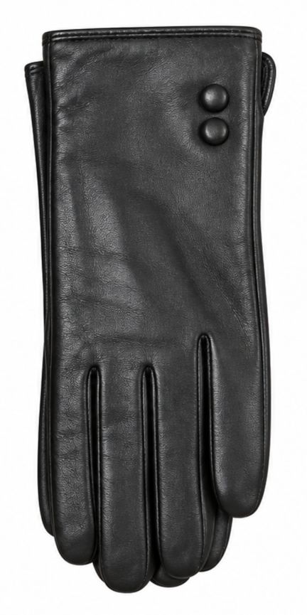 Leather Button Gloves