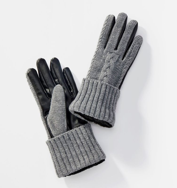 Black/Grey PU Lined Gloves