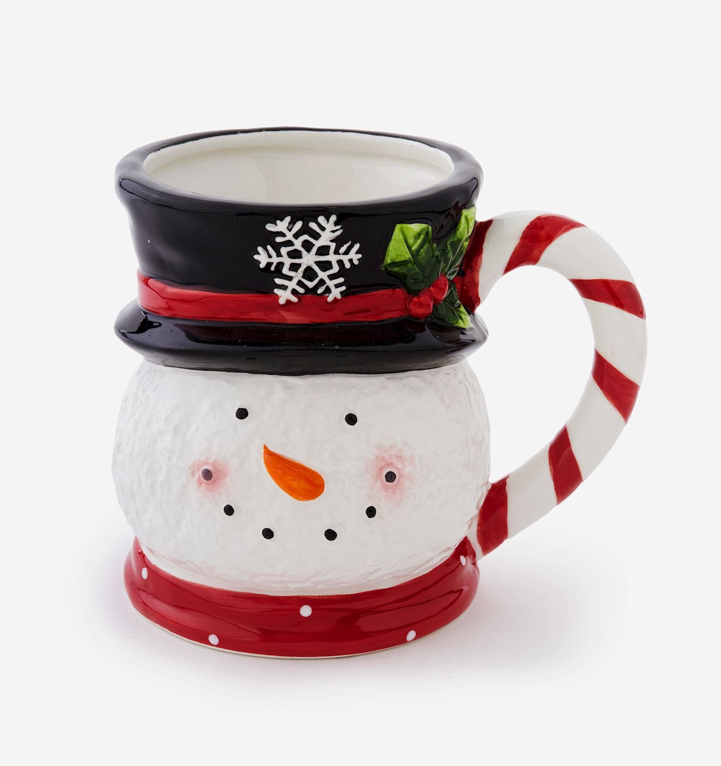 Candy Cane Snowman Mug
