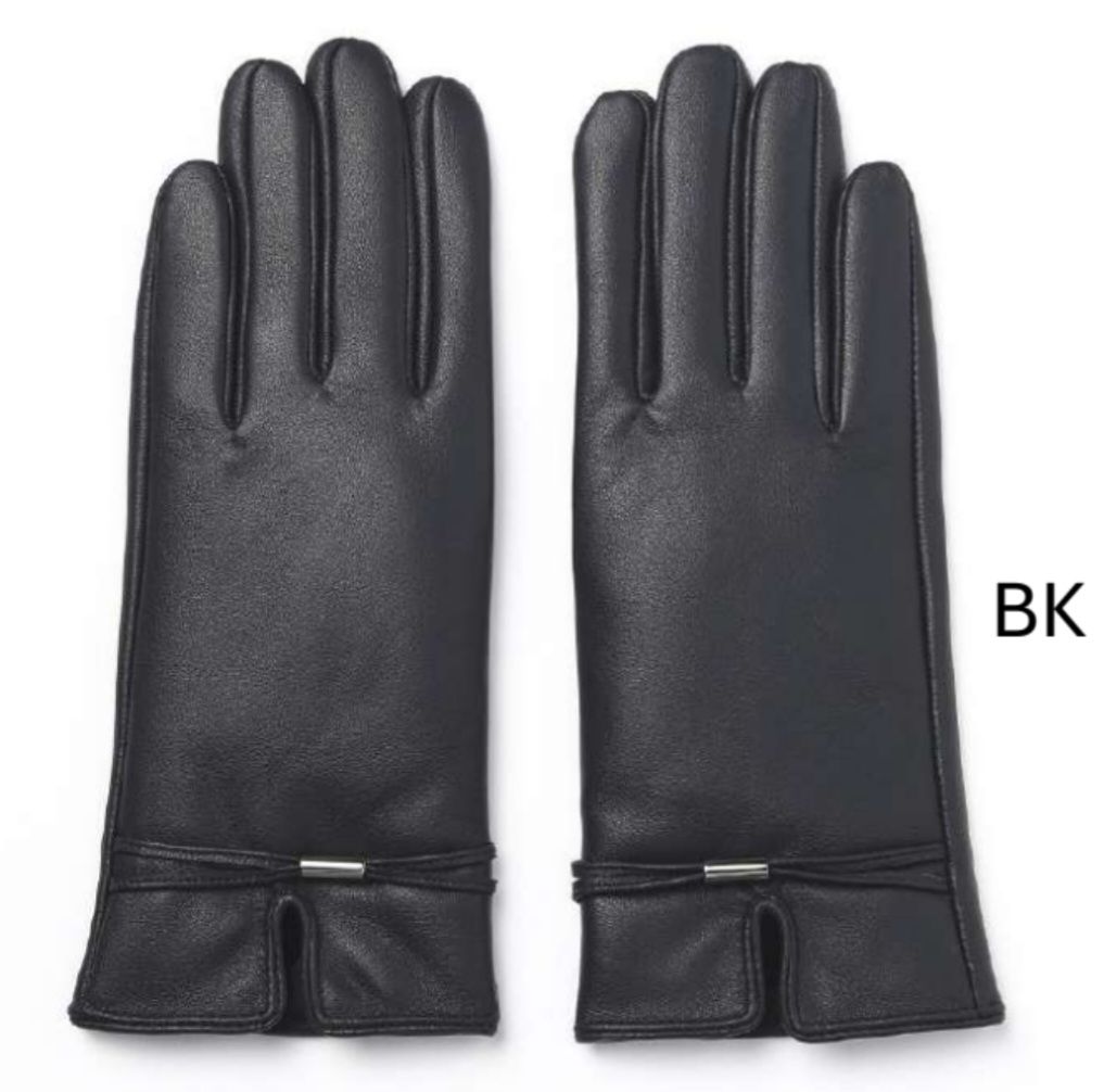 Leather Lace Detail Gloves
