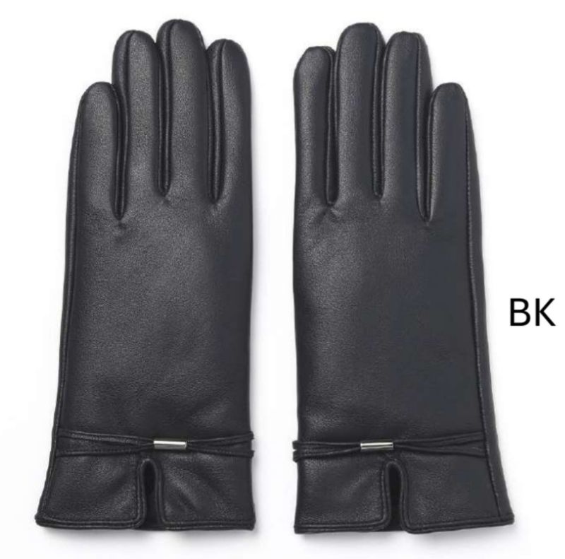 Leather Lace Detail Gloves