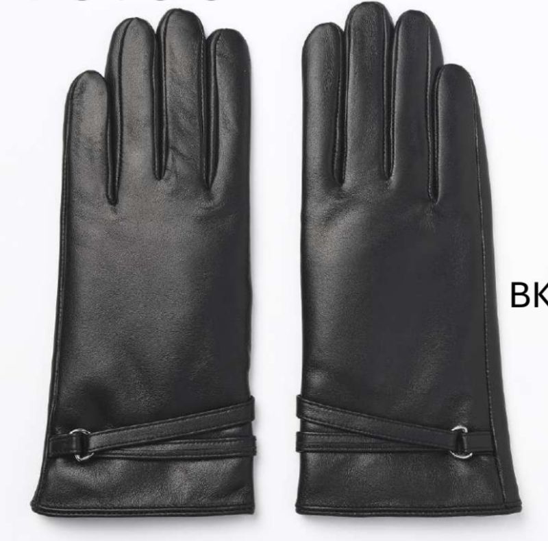 Leather Strap Detail Gloves