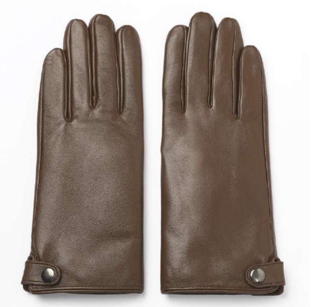 Leather Snap Cuff Gloves