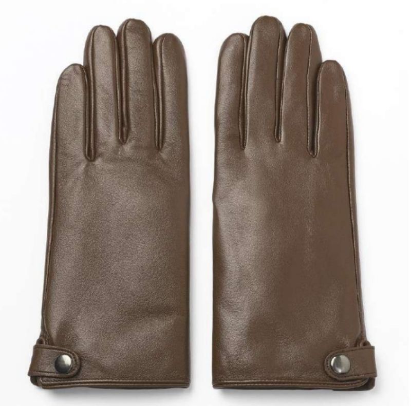 Leather Snap Cuff Gloves