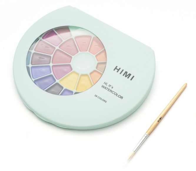 HIMI Semi-Moist Watercolor Paint Set 38 Colors