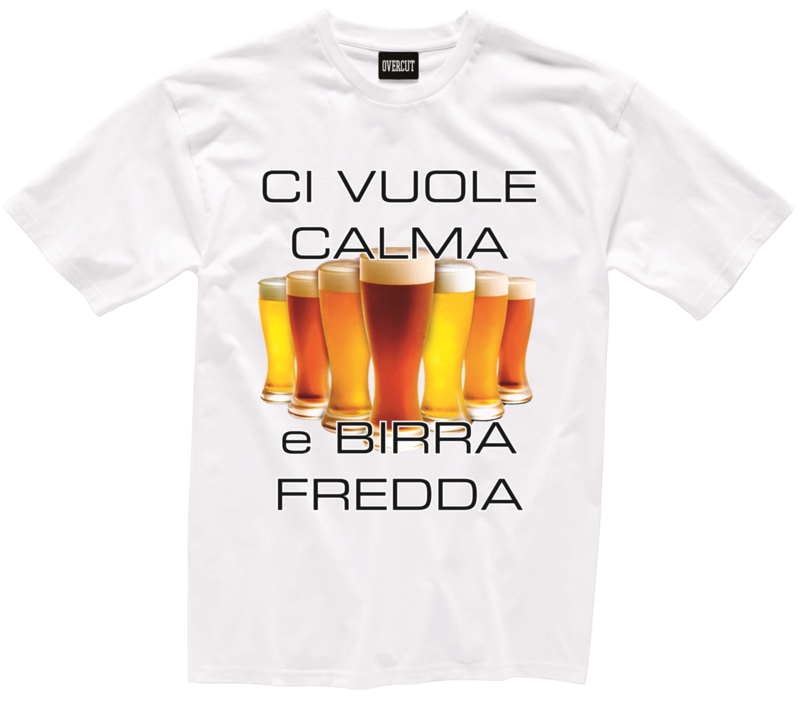 T-shirt CI VUOLE CALMA E BIRRA