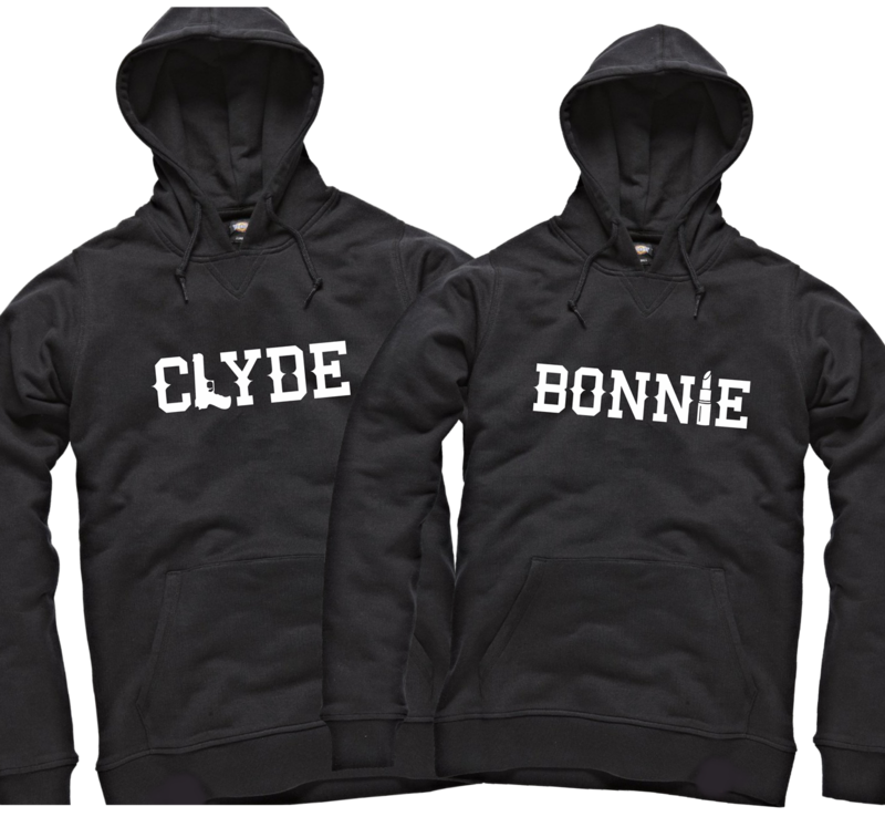 1 Felpa BONNIE + 1 Felpa CLYDE  (spedizione gratuita)