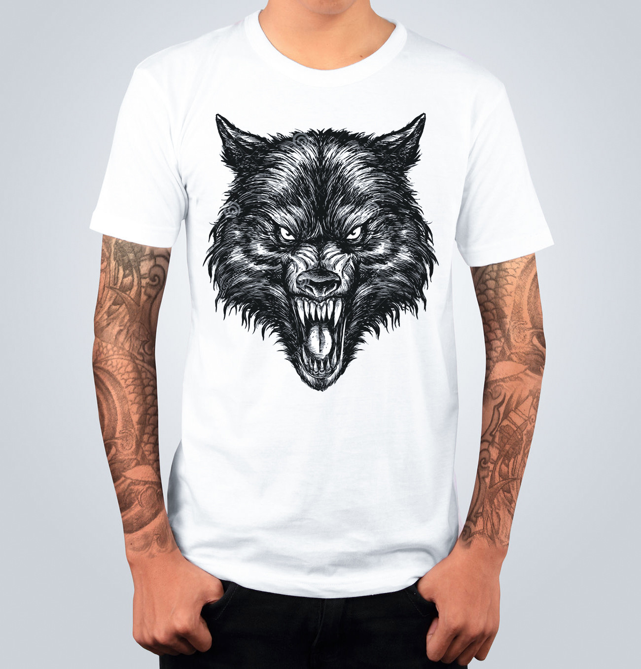 T-shirt THE WOLF Bianca