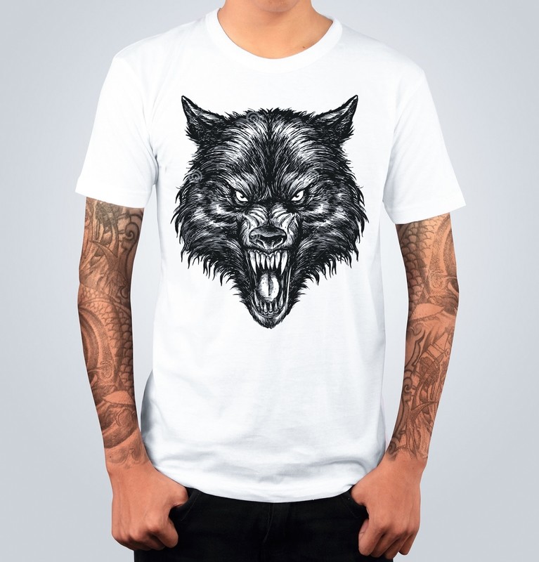T-shirt THE WOLF Bianca