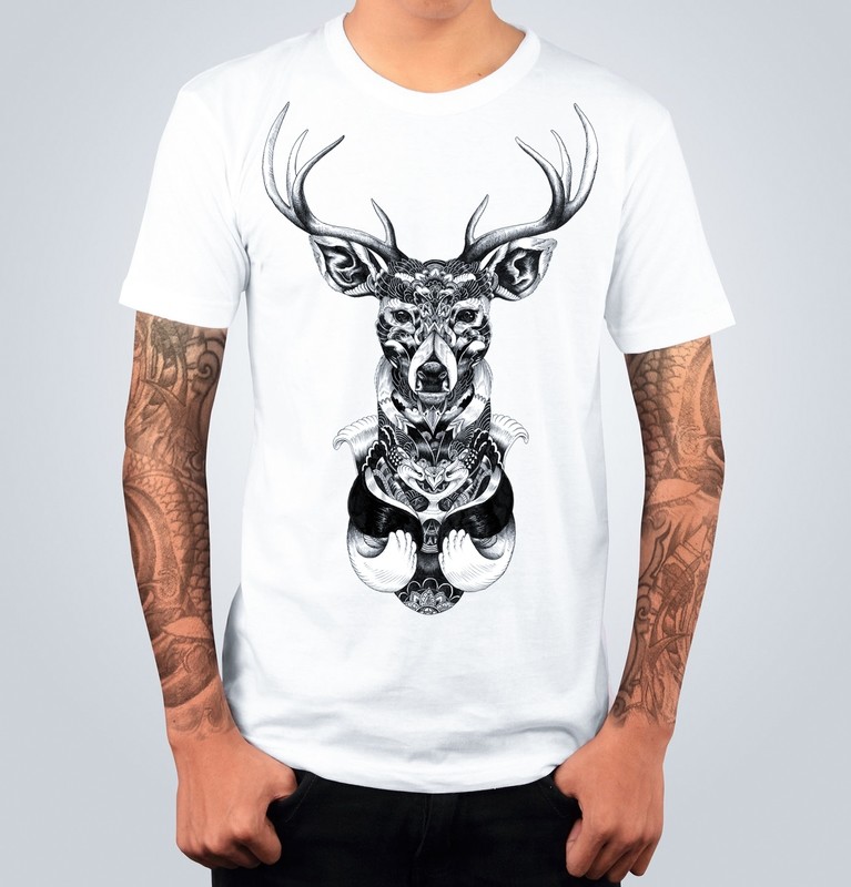 T-shirt DRAW DEER Bianca