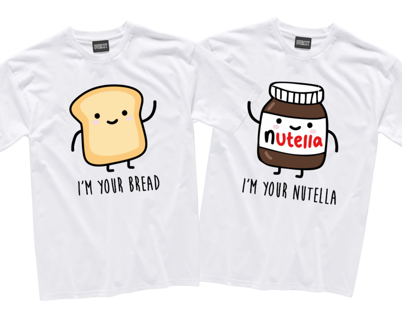 1 T-shirt PANE + 1 T-shirt NUTELLA