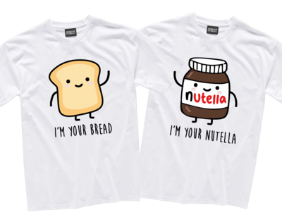 1 T-shirt PANE + 1 T-shirt NUTELLA