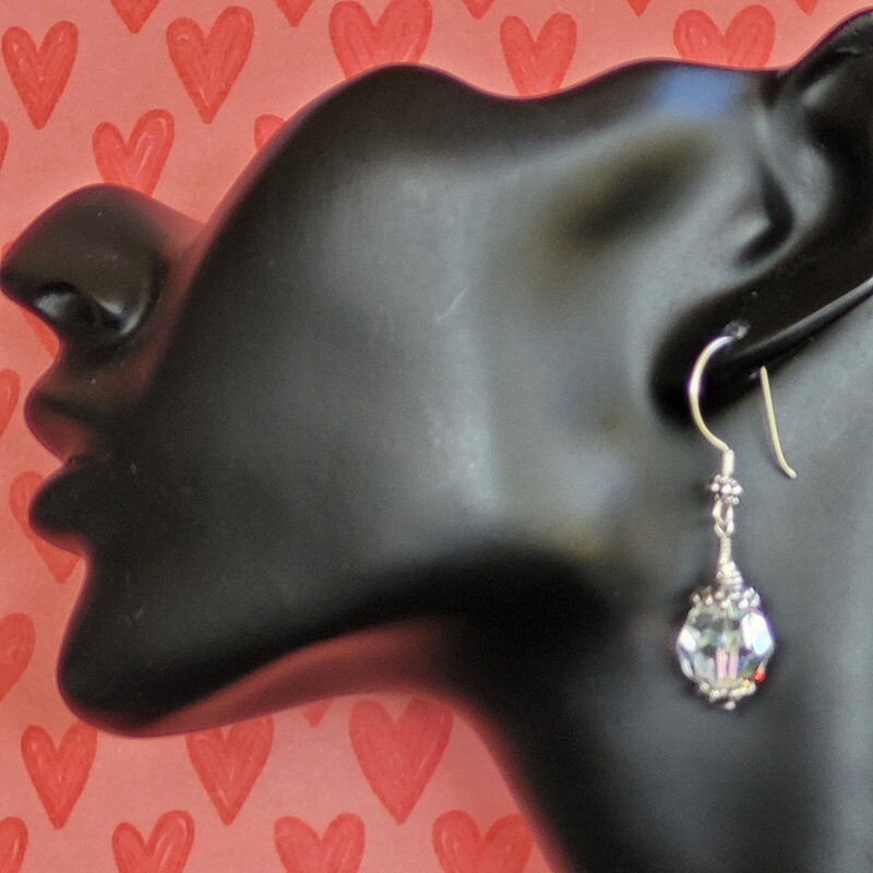 Swarovski Crystal AB and Sterling Silver Earrings