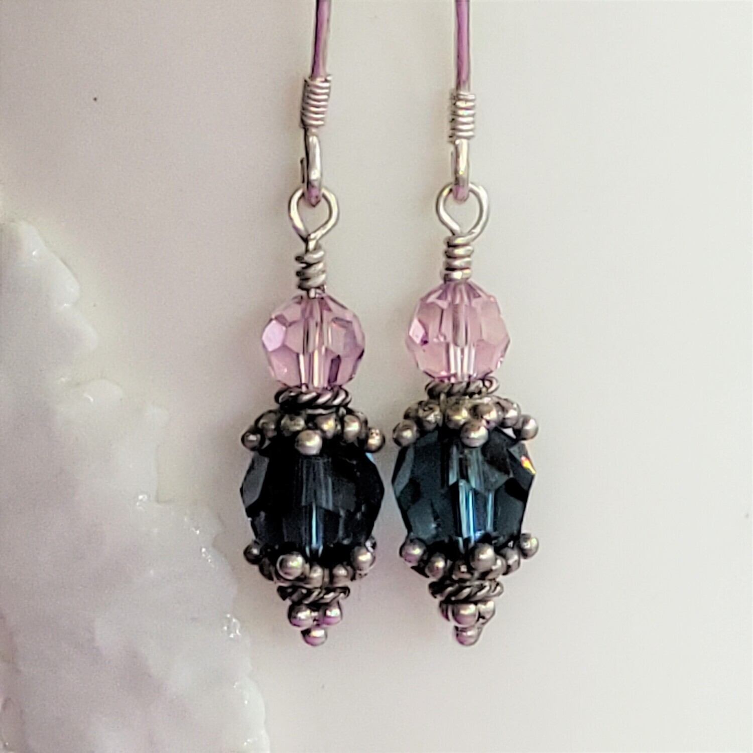 Swarovski Crystal and Sterling Silver Earrings