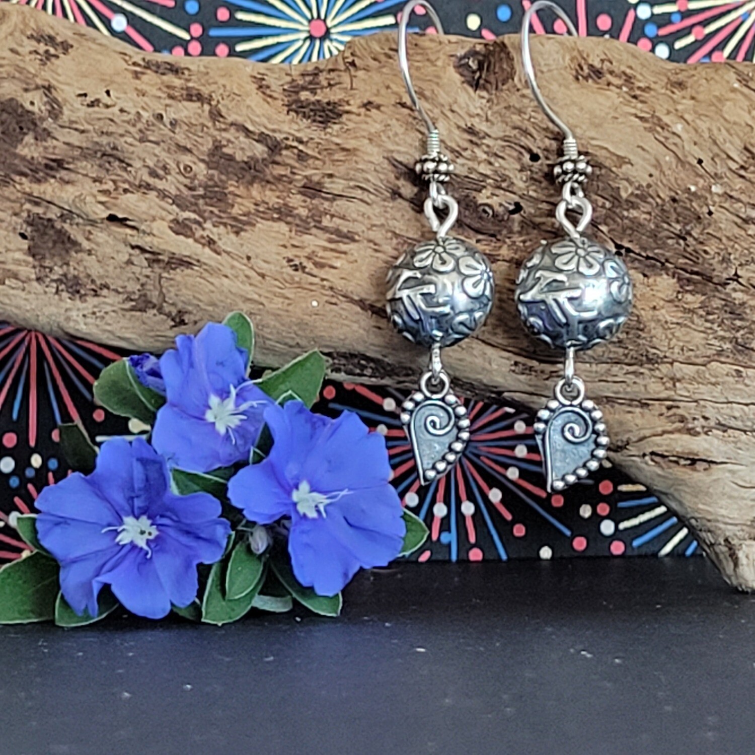 &#39;Flower Garden&#39; Sterling Silver Earrings
