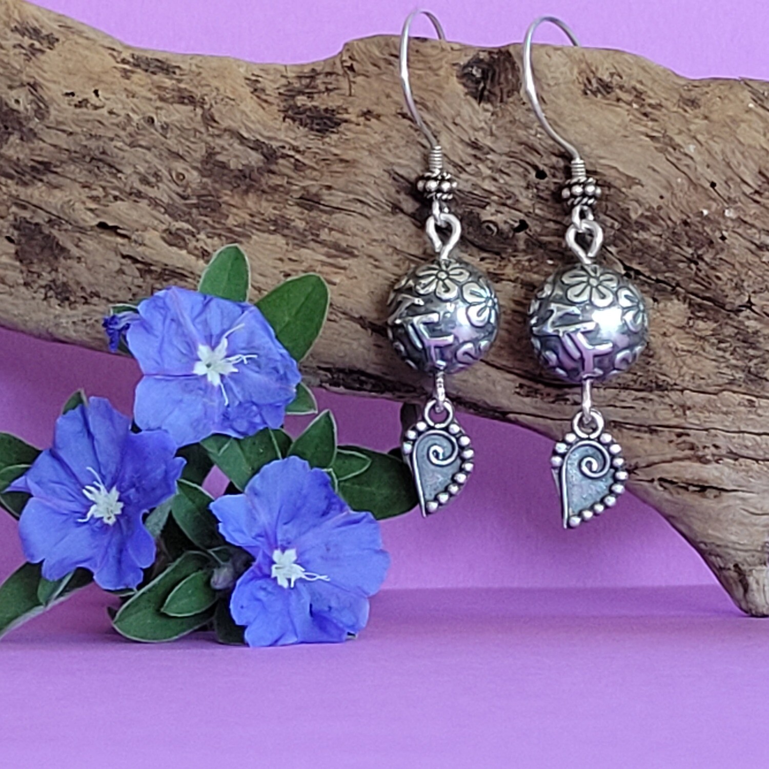 &#39;Flower Garden&#39; Sterling Silver Earrings