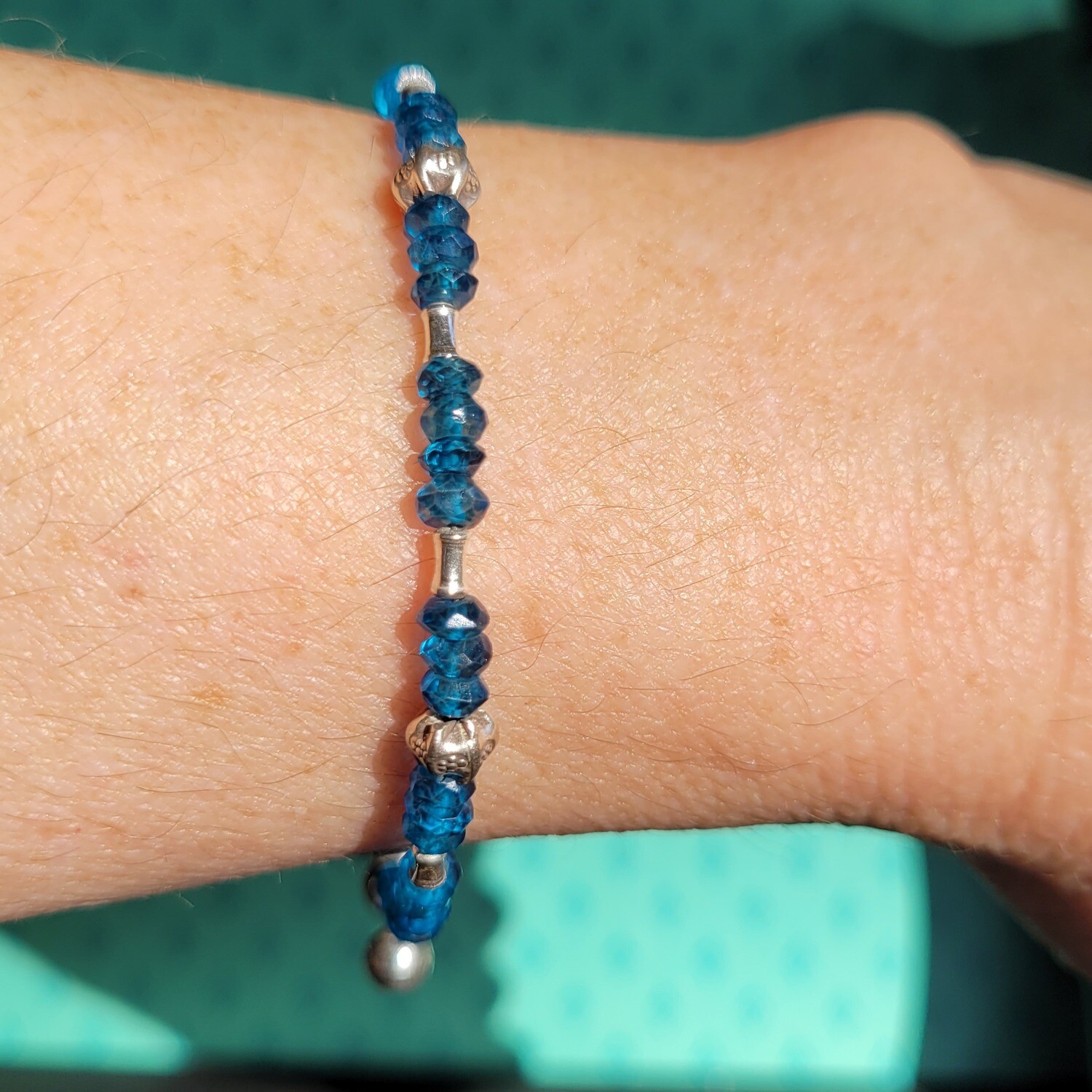 Venus Pixie Bracelet - Dainty London Blue Topaz and Silver Bracelet