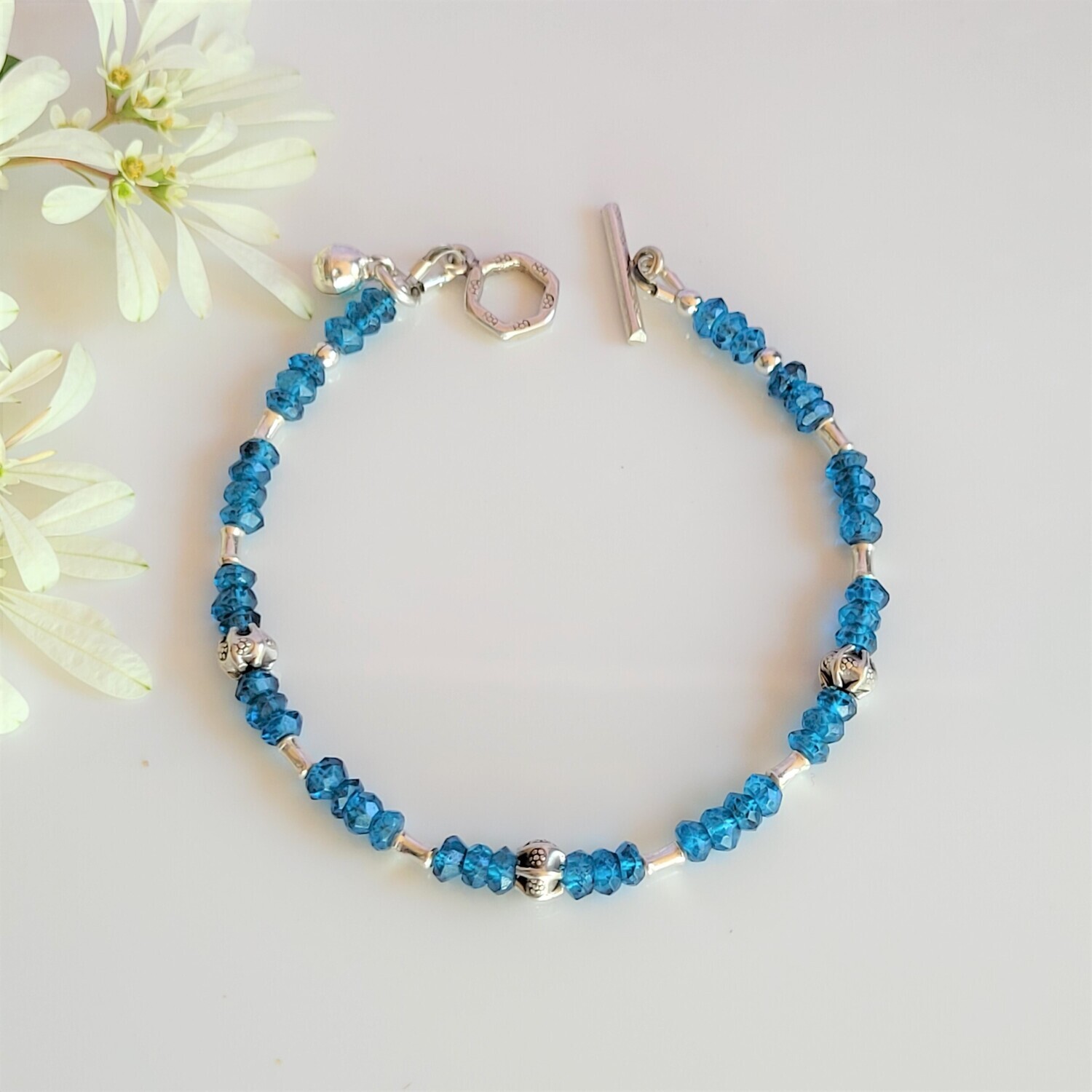 Venus Pixie Bracelet - Dainty London Blue Topaz and Silver Bracelet