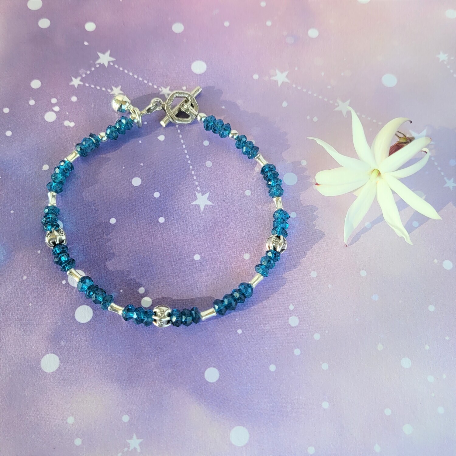 Venus Pixie Bracelet - Dainty London Blue Topaz and Silver Bracelet