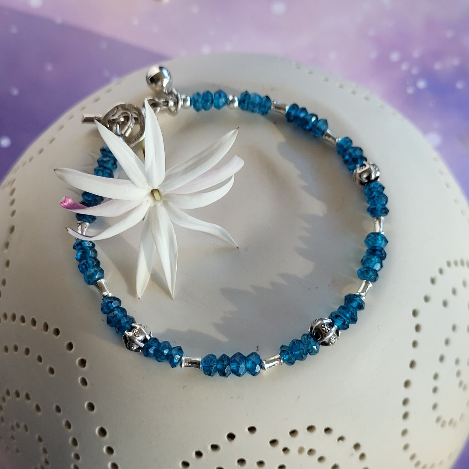 Venus Pixie Bracelet - Dainty London Blue Topaz and Silver Bracelet