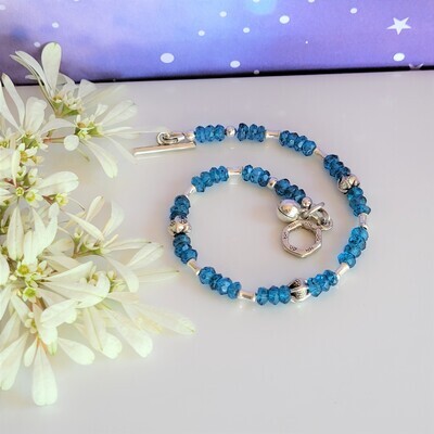 Venus Pixie Bracelet - Dainty London Blue Topaz and Silver Bracelet