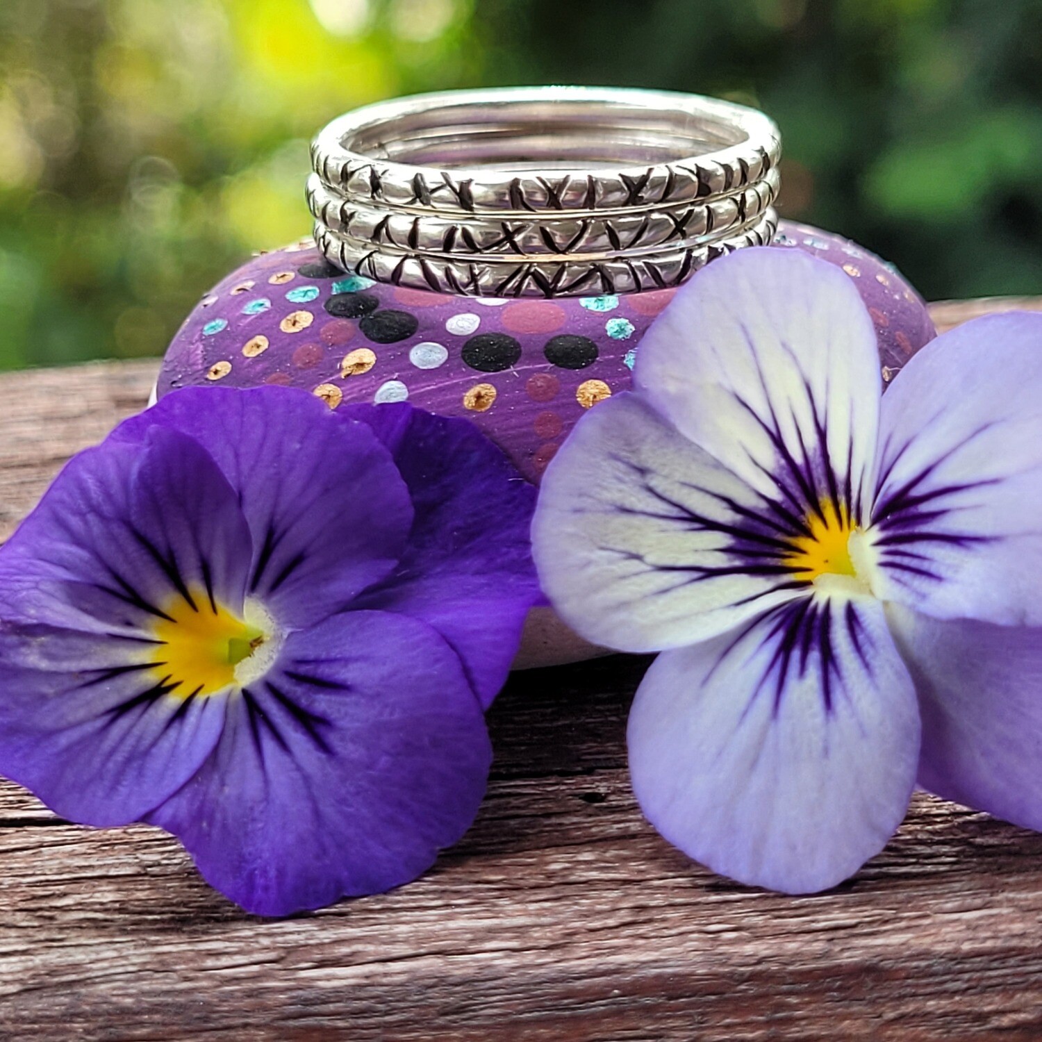 Tribal Vibe Sterling Silver Stacker Rings