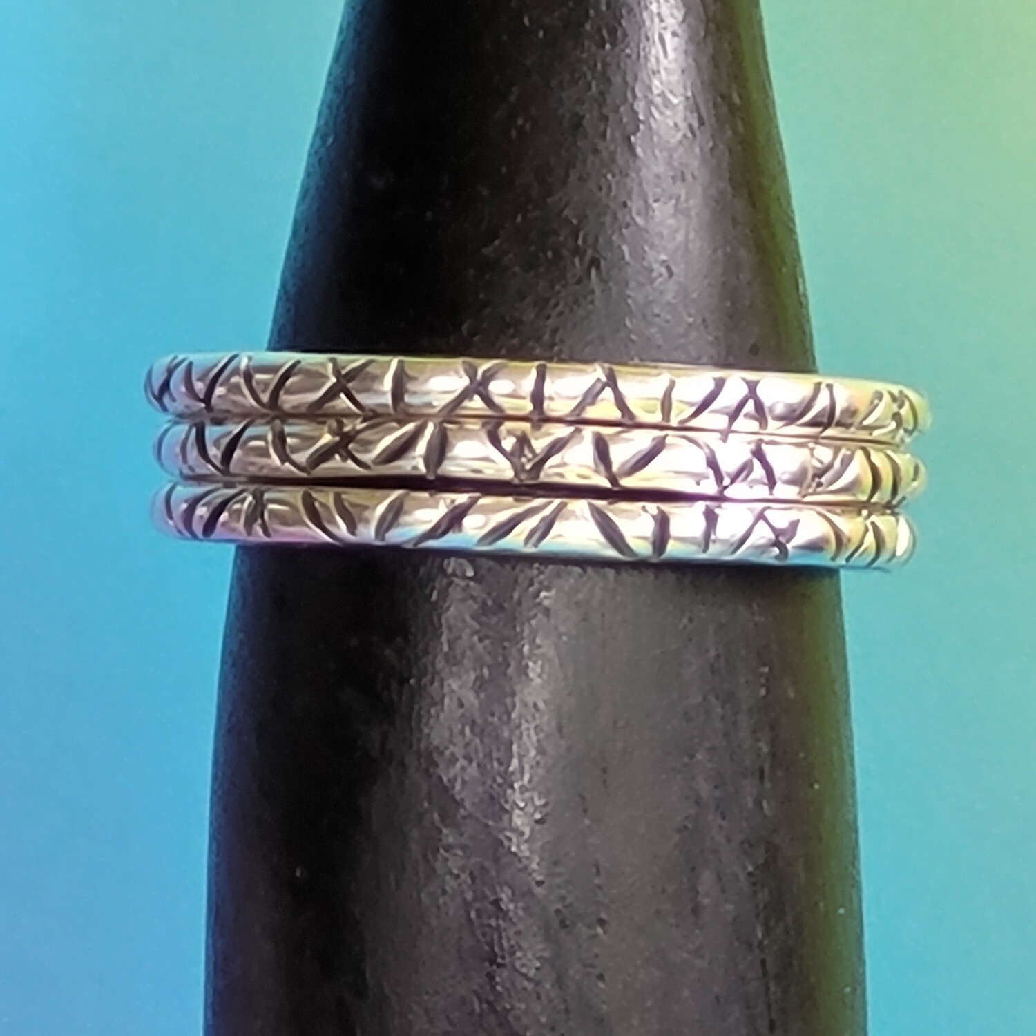 Tribal Vibe Sterling Silver Stacker Rings