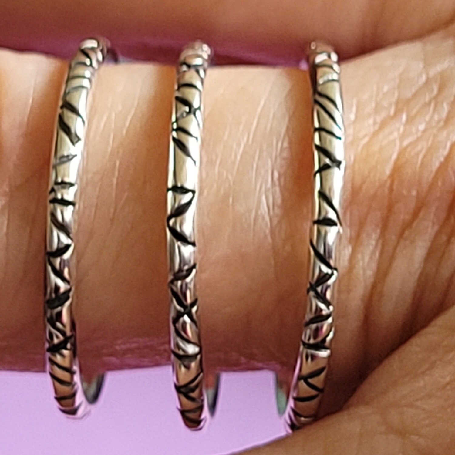 Tribal Vibe Sterling Silver Stacker Rings