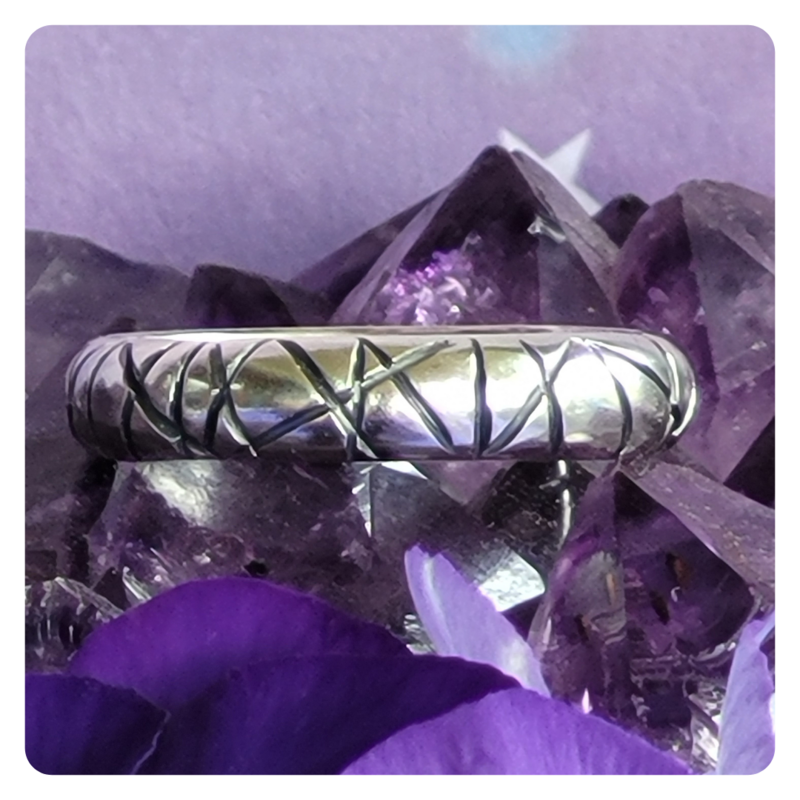 Large &#39;Tribal Vibe&#39; Sterling Silver Ring