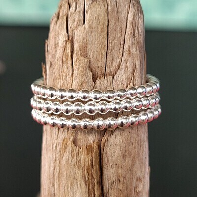 &#39;Full Moon&#39; Sterling Silver Stacker Ring