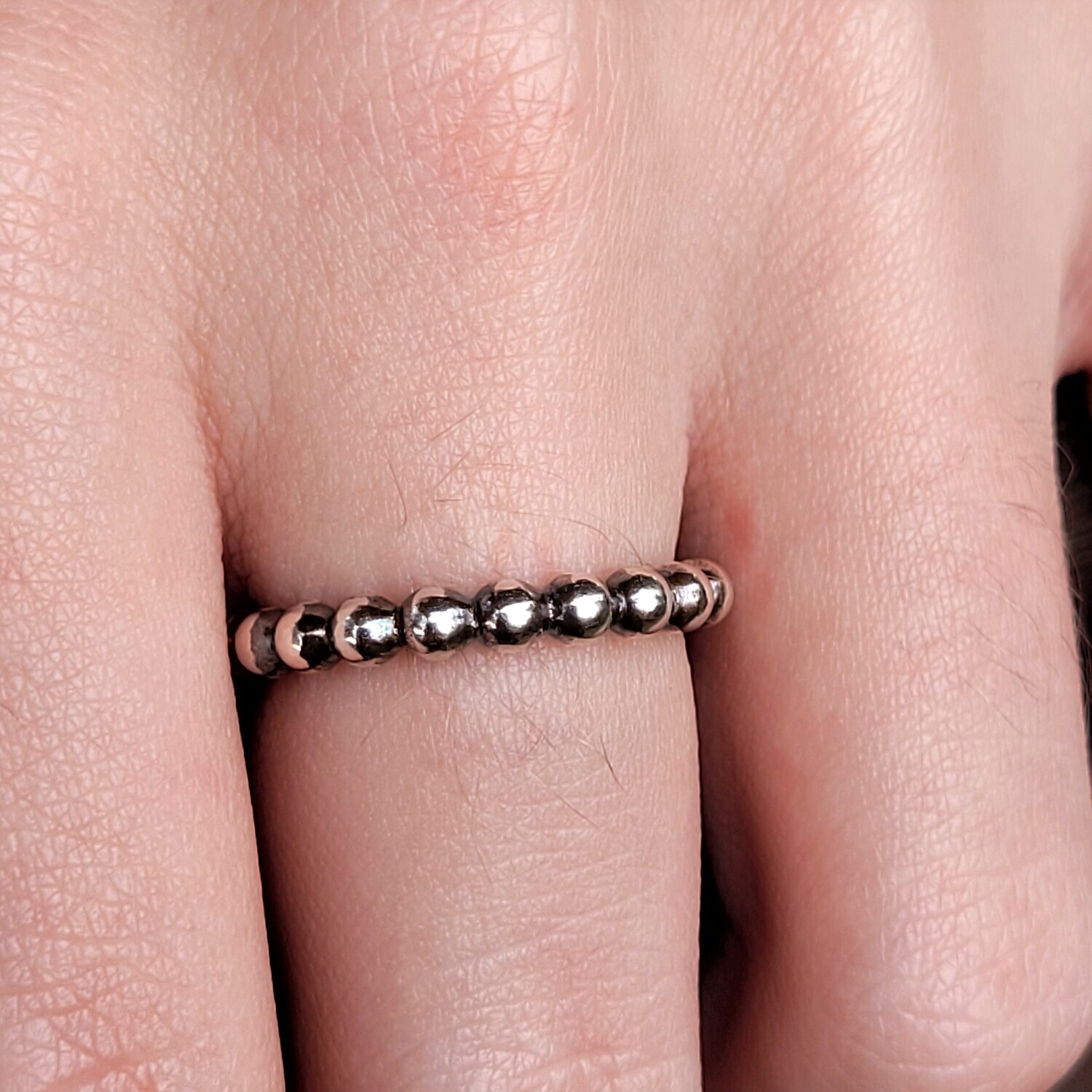 &#39;Full Moon&#39; Sterling Silver Large Stacker Ring
