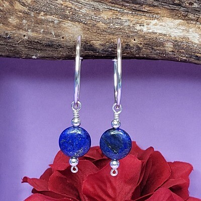 Lapis Lazuli Hoop Charms for Hoops