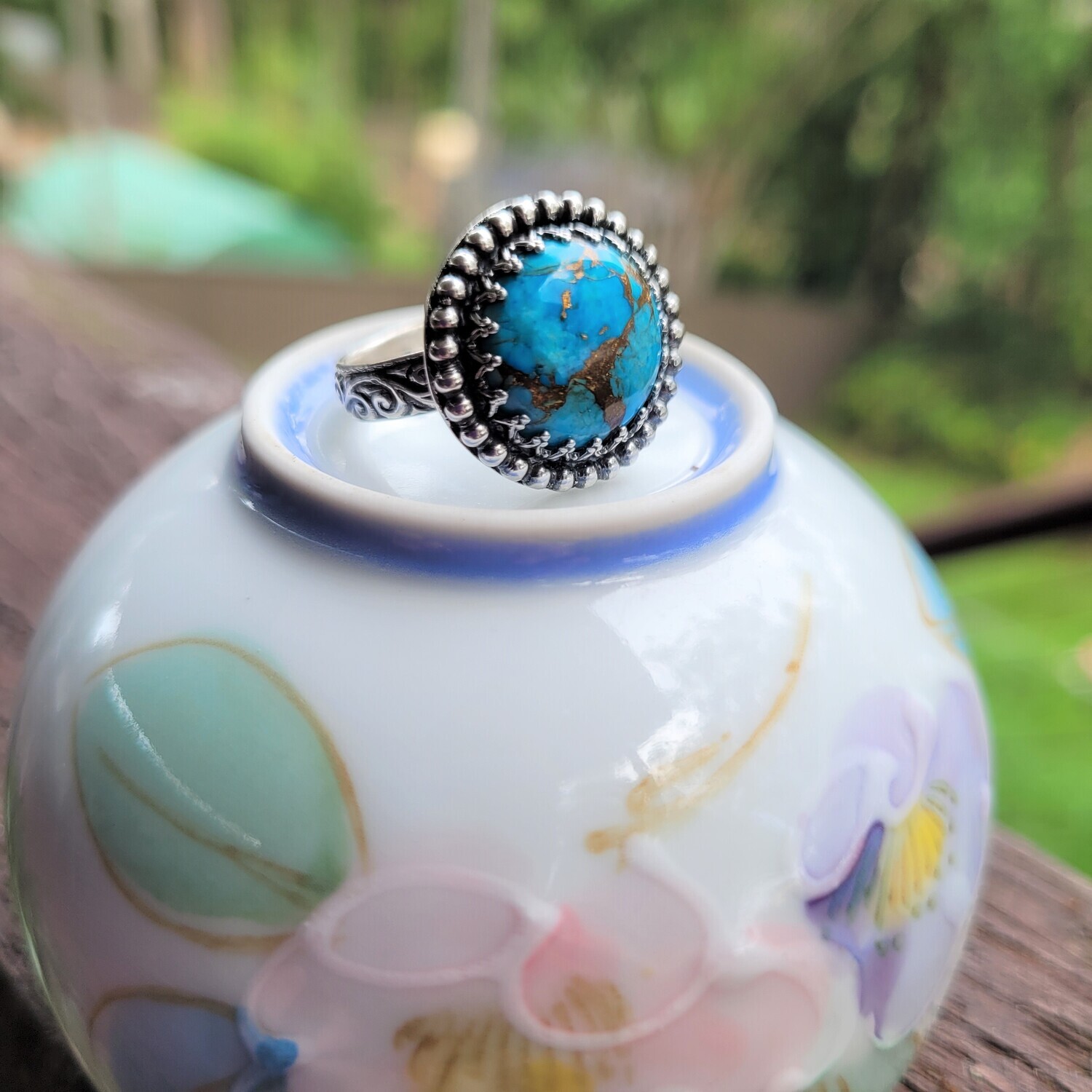 &#39;Celestial Moon&#39; Persian Turquoise  Ring