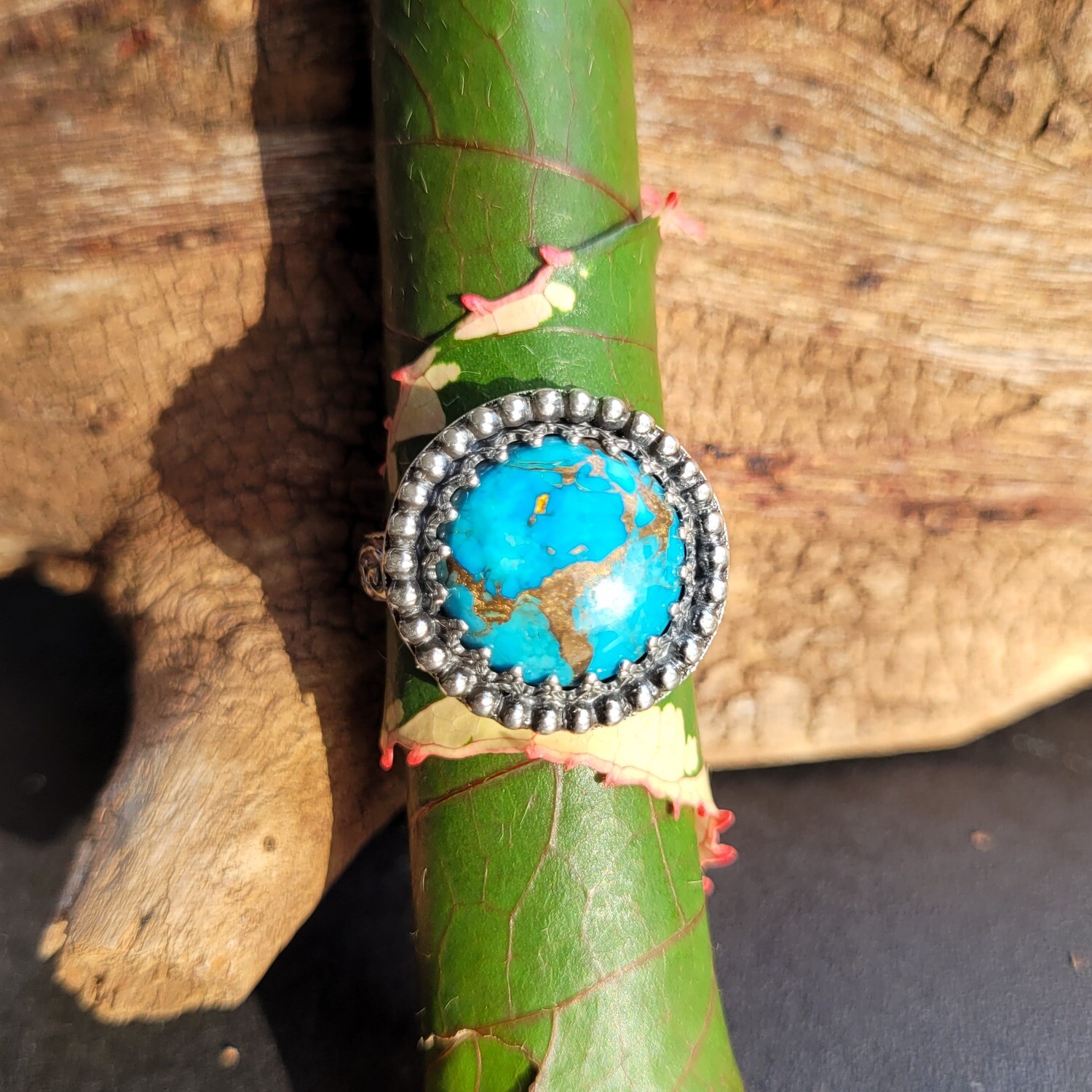 &#39;Celestial Moon&#39; Persian Turquoise  Ring