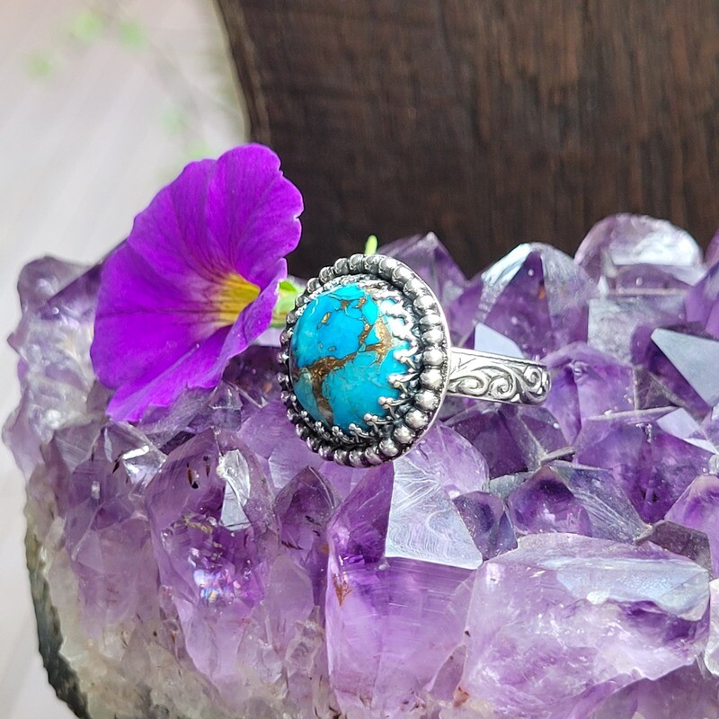 &#39;Celestial Moon&#39; Persian Turquoise  Ring